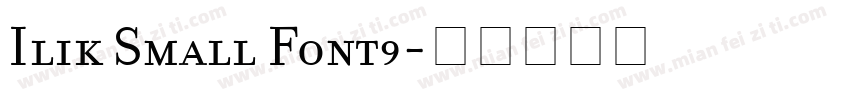 Ilik Small Font9字体转换